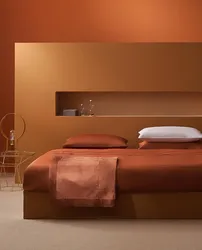 Терракотовая Кровать В Интерьере Спальни