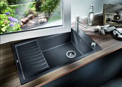 Gray Sink In The Kitchen Interior