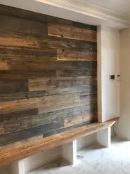 Barn board in the kitchen interior