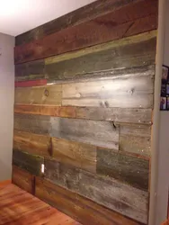 Barn board in the kitchen interior