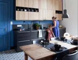 Blue IKEA Kitchen In The Interior