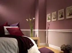 Бруснічны колер у інтэр'еры спальні