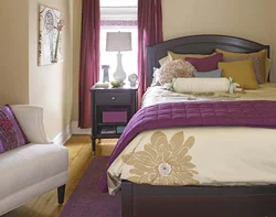 Lingonberry Color In The Bedroom Interior