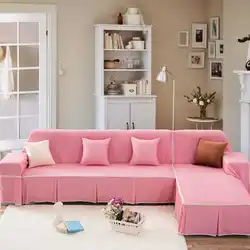 Pink Sofa In The Kitchen Interior
