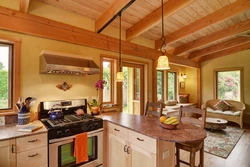 Kitchen interior in a small house