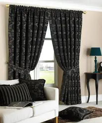 Black tulle in the bedroom interior