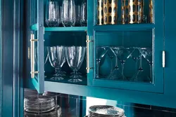 Glassware in the kitchen interior