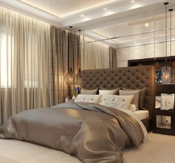 Milk bed in the bedroom interior