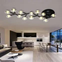 Overhead Lamps In The Living Room Interior