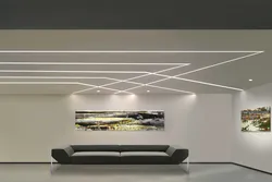 Light lines in the kitchen interior