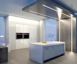 Light lines in the kitchen interior