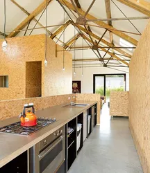 Kitchen Made Of Plywood In The Interior