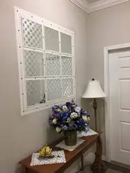 Mirror window in the kitchen interior