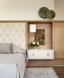 Wall cabinets in the bedroom interior