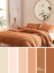 Карамельный цвет в интерьере спальни