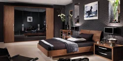 Wenge Wardrobe In The Bedroom Interior