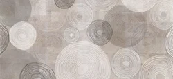 Wallpaper circles in the kitchen interior