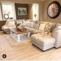 Cream Sofa In The Living Room Interior