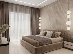 Coffee Curtains In The Bedroom Interior
