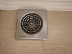 Exhaust fan in the bathroom interior