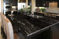 Black Marble In The Kitchen Interior