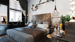 Loft Lamps In The Bedroom Interior