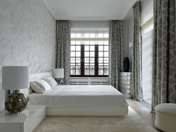 Bedroom interior with 4 windows