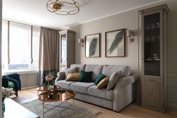 Beige Cabinets In The Living Room Interior