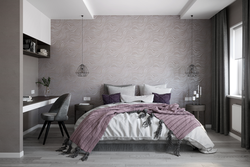 Italian wallpaper in the bedroom interior