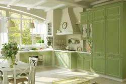 Pistachio Provence kitchen in the interior