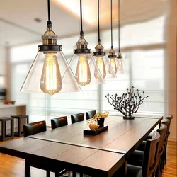 Loft Chandelier In The Kitchen Interior