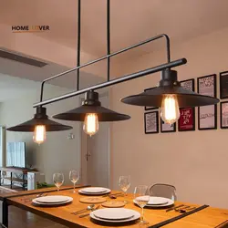 Loft chandelier in the kitchen interior