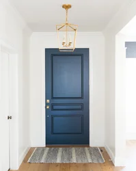 Blue Door In The Hallway Interior