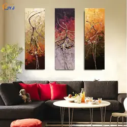 Triptych paintings for kitchen interior