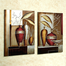 Triptych paintings for kitchen interior