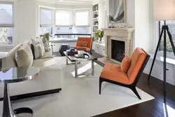 Accent chair in the living room interior