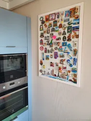 Magnetic boards in the kitchen interior