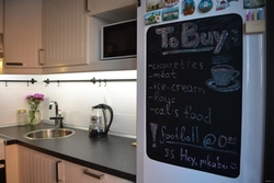Magnetic boards in the kitchen interior