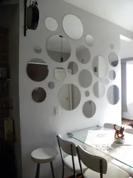 Round wall in the kitchen interior