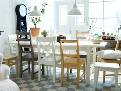 IKEA chairs in the kitchen interior