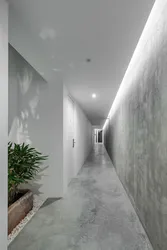 Hallway under concrete in the interior