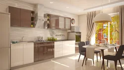 Mocha color in the kitchen interior