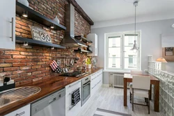 Brick Loft In The Kitchen Interior