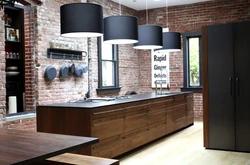 Brick Loft In The Kitchen Interior