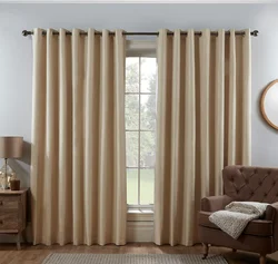 Matting curtains in the bedroom interior