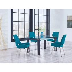 Turquoise Chairs For The Kitchen In The Interior