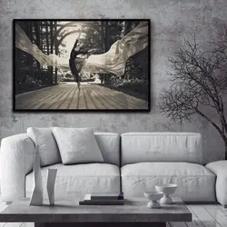 Black and white painting for living room interior