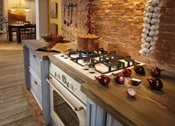 Beige hob in the kitchen interior
