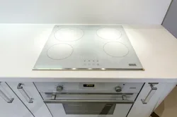 Beige hob in the kitchen interior