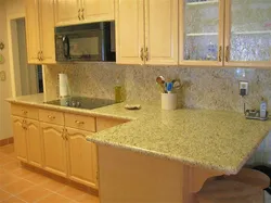 Giallo Marble Countertop In The Kitchen Interior